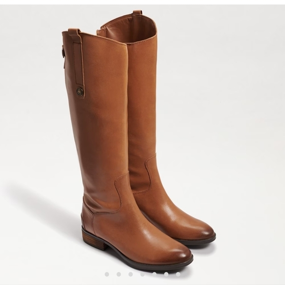 SAM EDELMAN PENNY WHISKEY WIDE CALF LEATHER BOOTS size 6W NWT - Picture 2 of 8